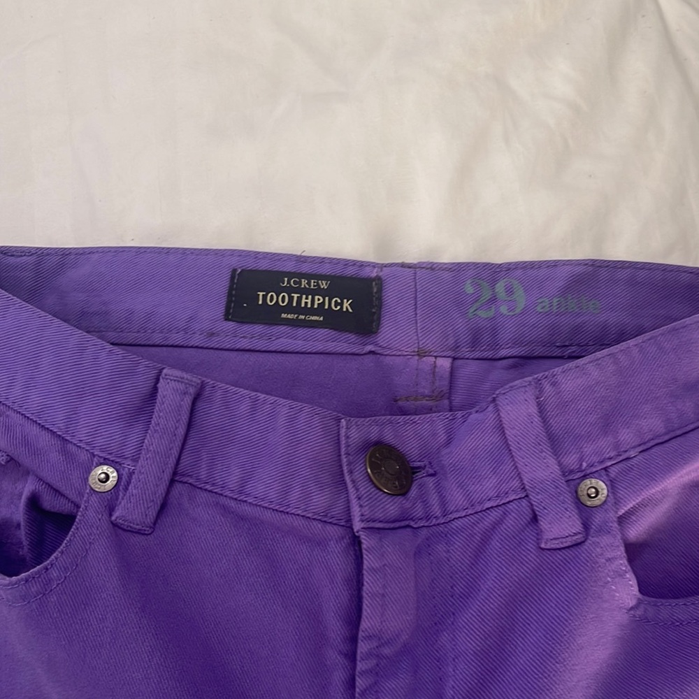 COPY - J. Crew toothpick purple 29 ankle jeans. Flattering and in good conditio…
